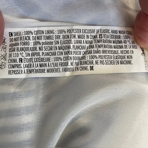 NWT English Factory Amelia Blue Stripe Tie Mini Dress Small - Picture 14 of 14